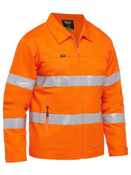TAPED HI VIS DRILL JACKET WITH LIQUID REPELLENT FINISH