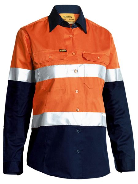 Long Sleeve (With Nbcf Embroidery) Women's Taped Cool Lightweight Hi Vis Shirt