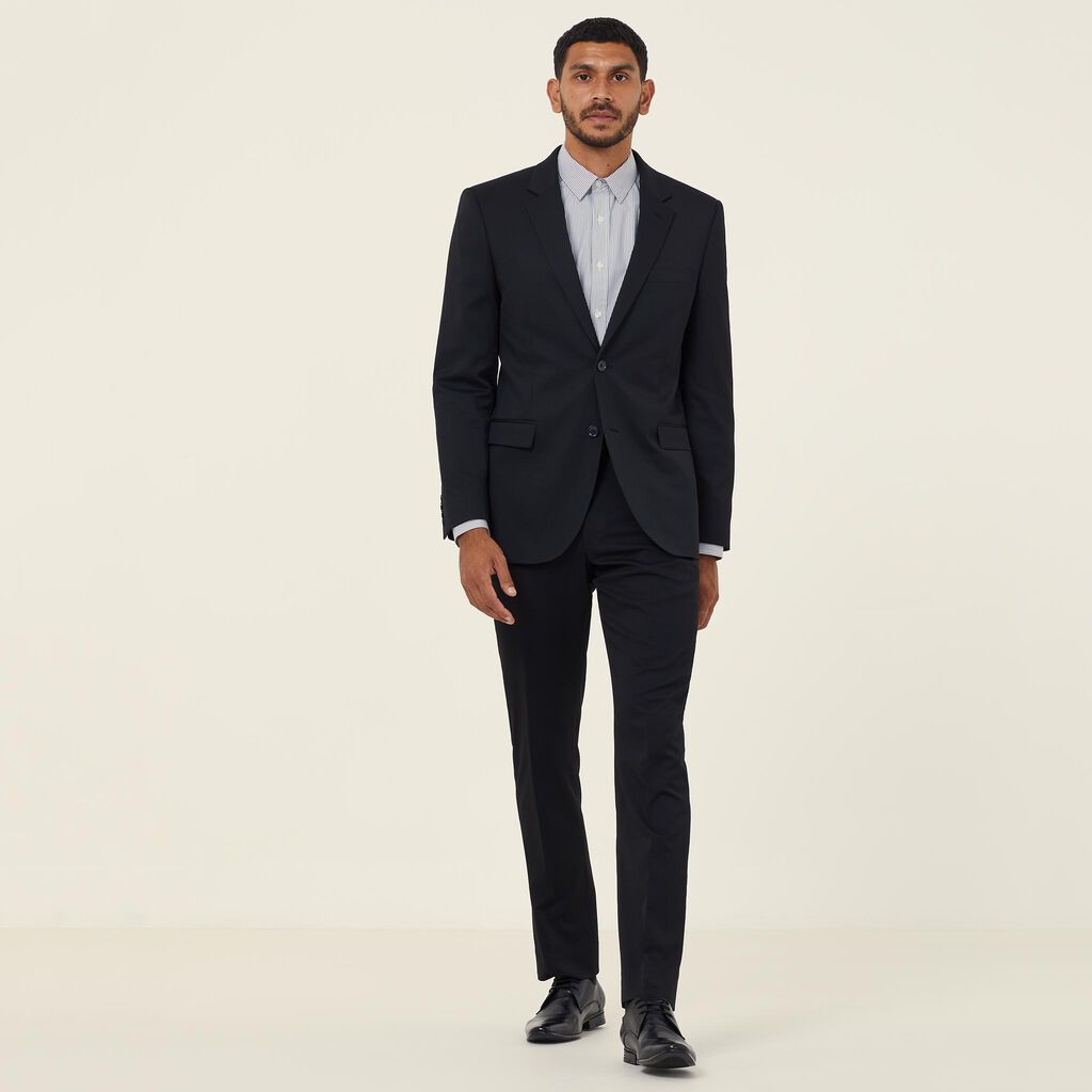 POLY VISCOSE STRETCH TWILL 2 BUTTON JACKET