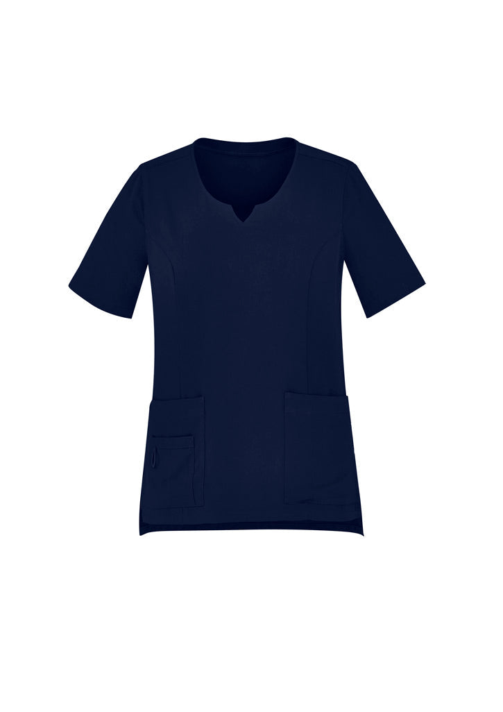 CST942LS-Avery Womens Tailored Fit Round Neck Scrub Top