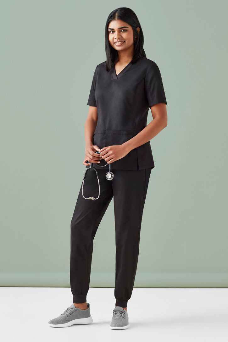 CST043LS-Riley Womens V-Neck Scrub Top