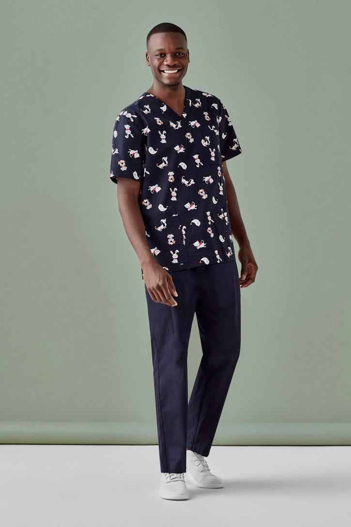 CST147MS-Best Friends Mens Scrub Top