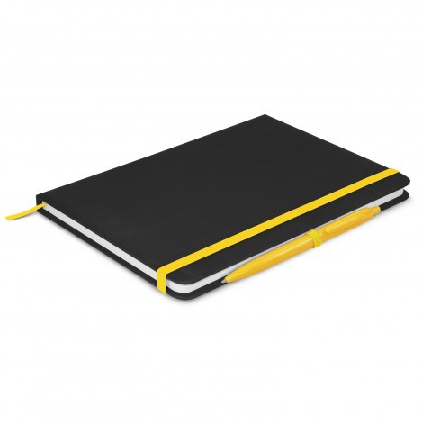 Omega Black Note Book with Pen