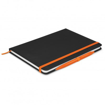 Omega Black Note Book with Pen