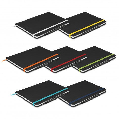 Omega Black Note Book with Pen