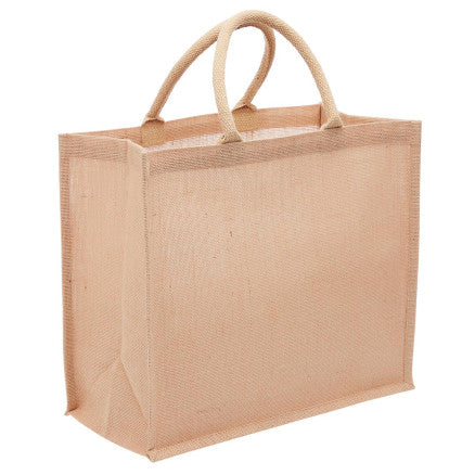 1184-Eco Jute Tote with wide gusset