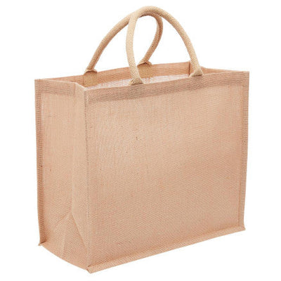 1184-Eco Jute Tote with wide gusset
