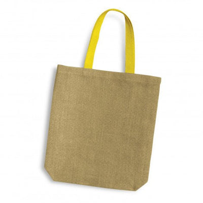 Thera Jute Tote Bag Coloured Handles