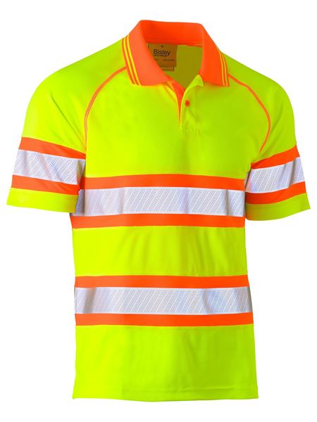 Taped Double Hi Vis Mesh Polo-Shortsleeve
