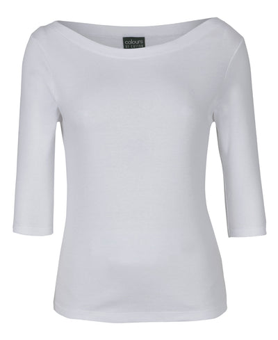 1BT3-C Of C Ladies 3/4 Sleeve Boat Neck Tee