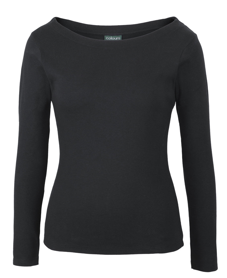 1BTL-C Of C Ladies L/S Boat Neck Tee