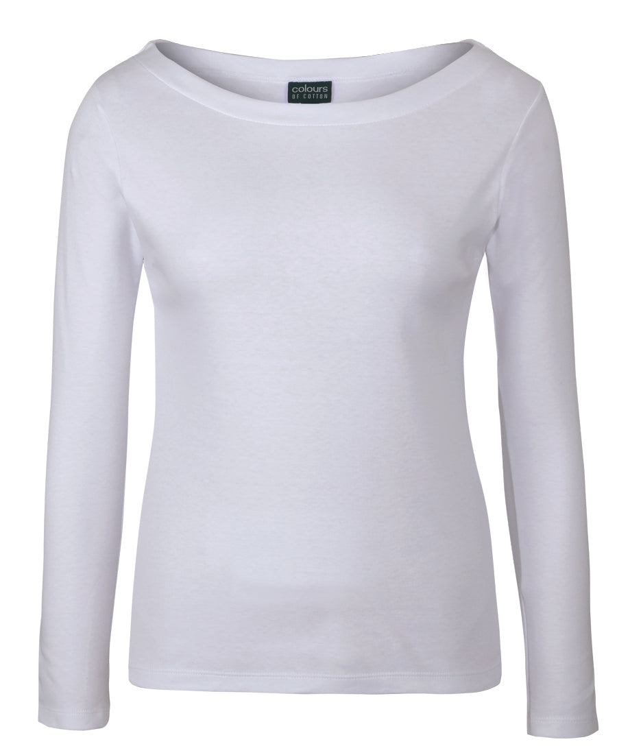 1BTL-C Of C Ladies L/S Boat Neck Tee