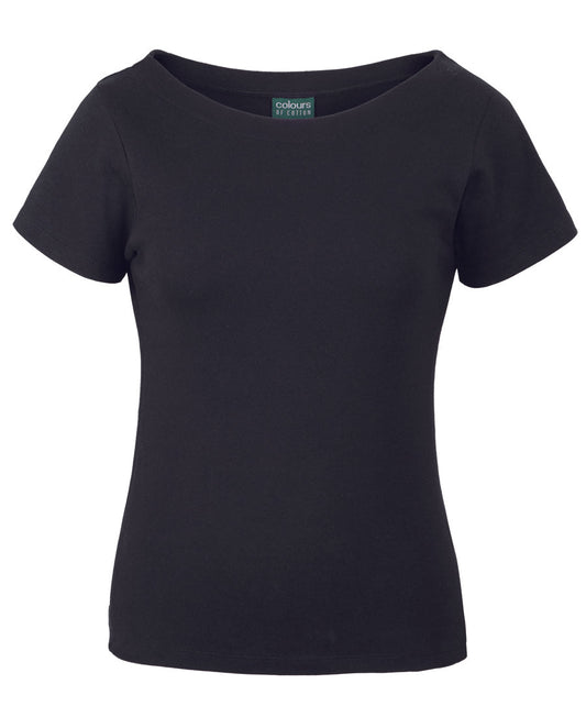 1BTS-C Of C Ladies S/S Boat Neck Tee