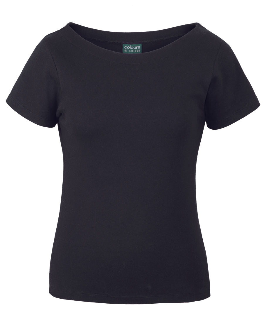 1BTS-C Of C Ladies S/S Boat Neck Tee
