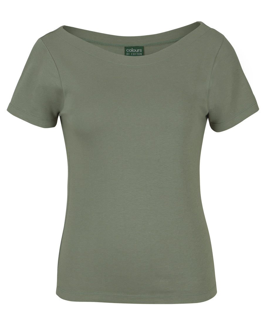 1BTS-C Of C Ladies S/S Boat Neck Tee
