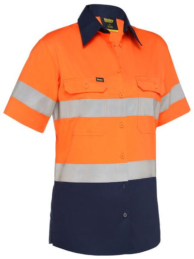 WOMEN'S TAPED HI VIS COOL LIGHTWEIGHT DRILL SHIRT