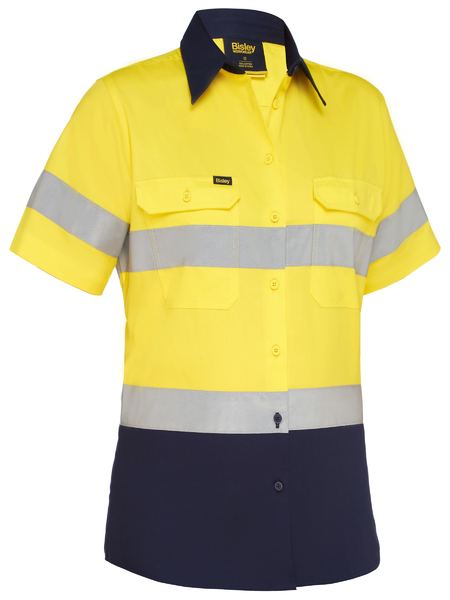 WOMEN'S TAPED HI VIS COOL LIGHTWEIGHT DRILL SHIRT
