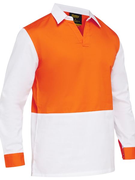 TWO TONE HI VIS V-NECK SHIRT LONG SLEEVE
