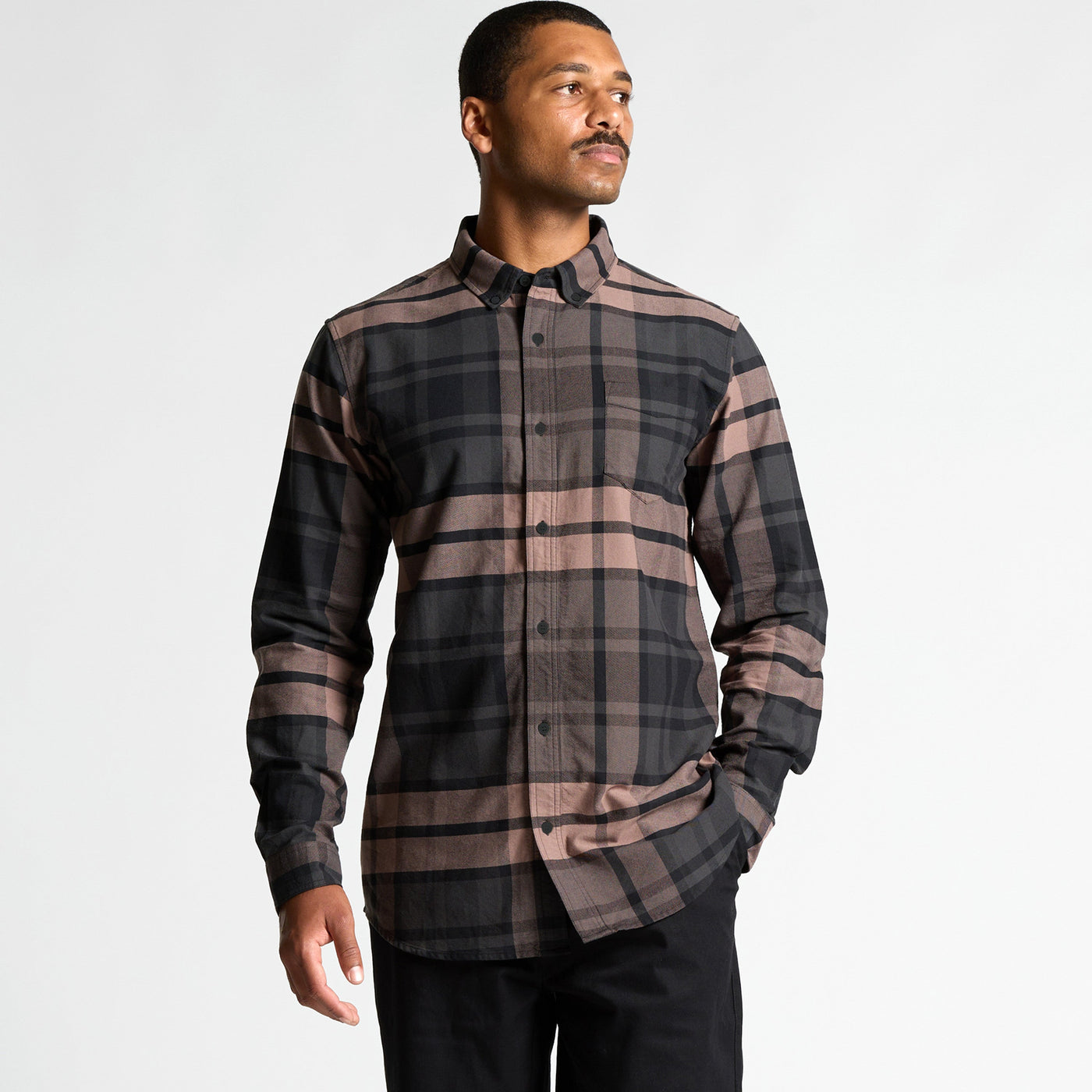 5401P-MENS PLAID OXFORD SHIRT
