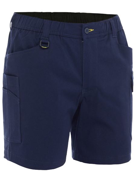 STRETCH COTTON ELASTIC WAIST CARGO SHORT