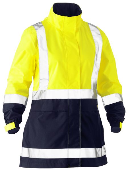 WOMEN’S TAPED HI VIS RECYCLED RAIN SHELL JACKET
