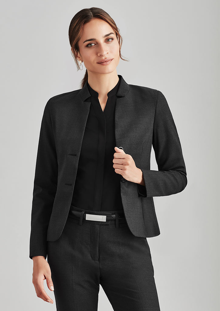 64013-Comfort Wool Stretch Womens Reverse Lapel Jacket