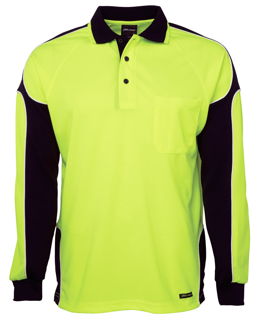 6AP4L-Jb'S Hi Vis 4602.1 L/S Arm Panel Polo