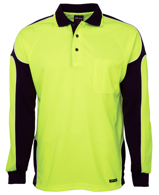 6AP4L-Jb'S Hi Vis 4602.1 L/S Arm Panel Polo