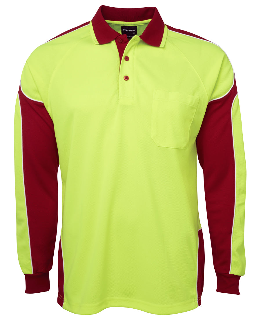 6AP4L-Jb'S Hi Vis 4602.1 L/S Arm Panel Polo