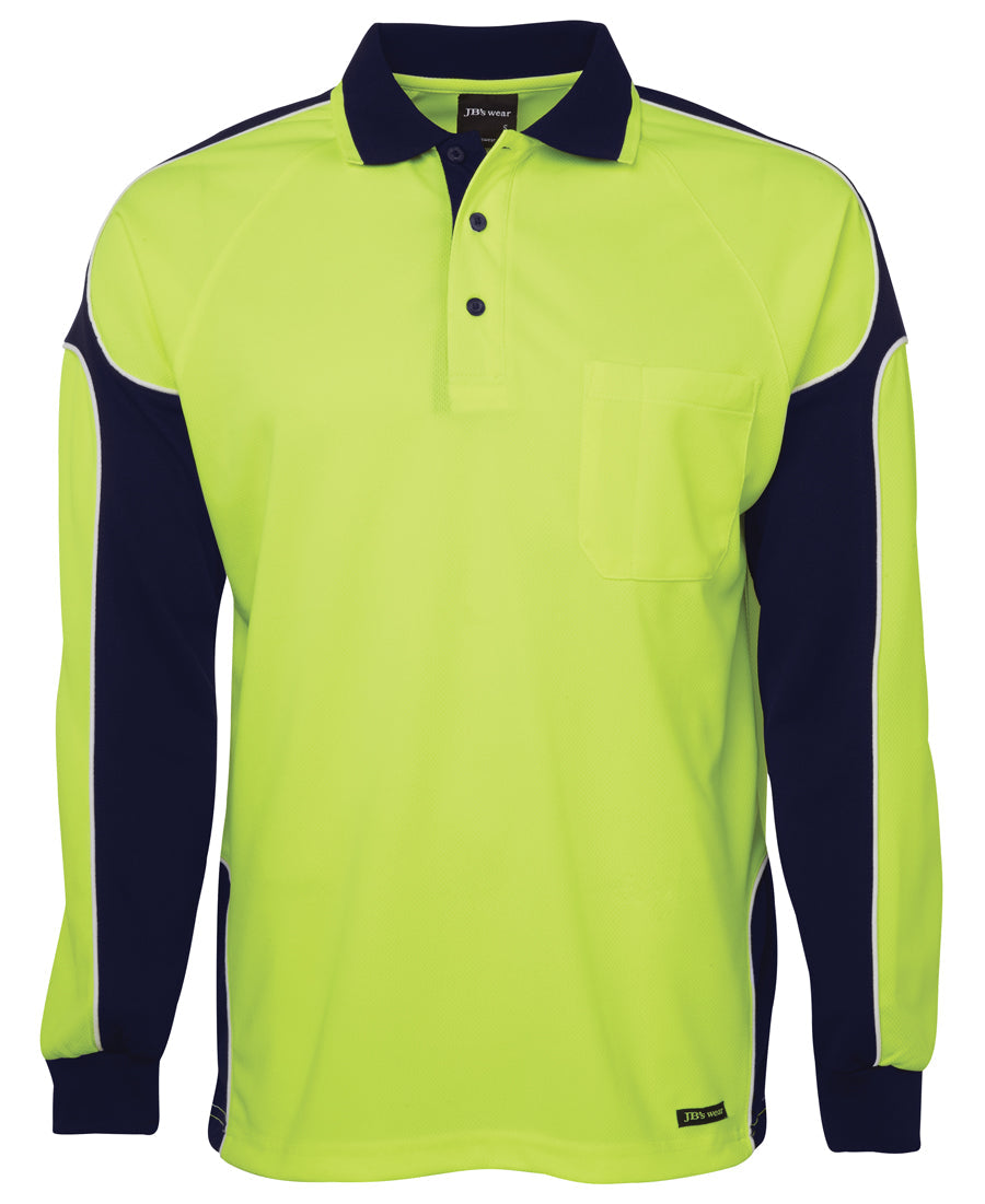 6AP4L-Jb'S Hi Vis 4602.1 L/S Arm Panel Polo