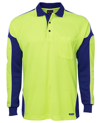 6AP4L-Jb'S Hi Vis 4602.1 L/S Arm Panel Polo
