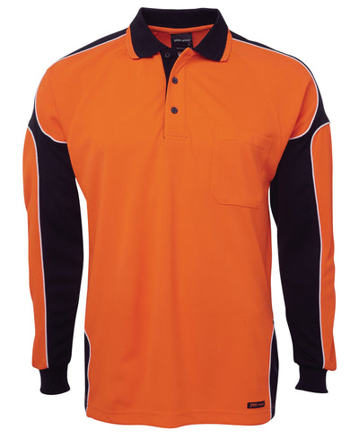6AP4L-Jb'S Hi Vis 4602.1 L/S Arm Panel Polo