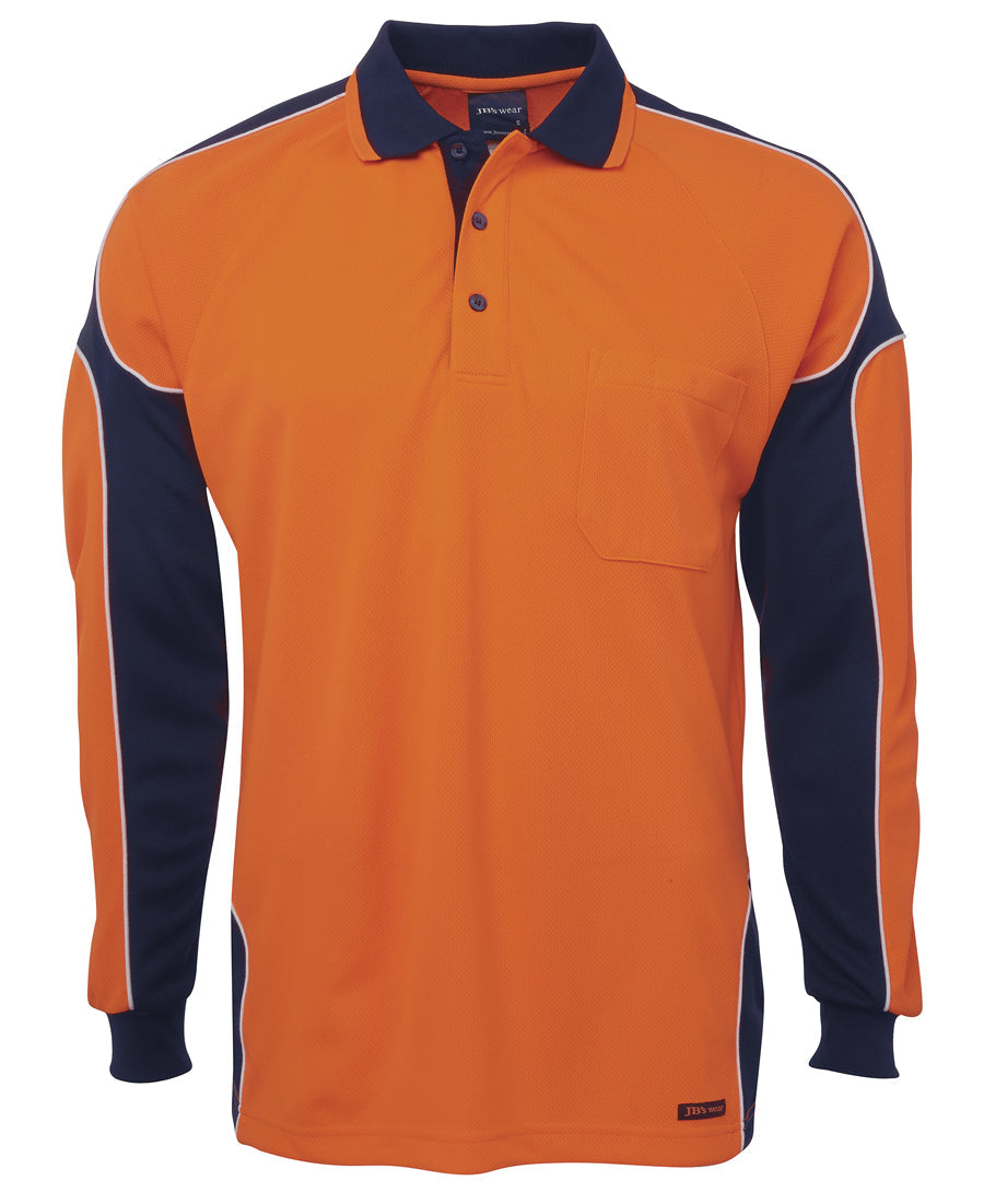 6AP4L-Jb'S Hi Vis 4602.1 L/S Arm Panel Polo