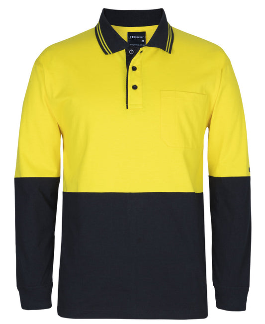 6CPHL-Jb'S Hi Vis L/S Cotton Polo