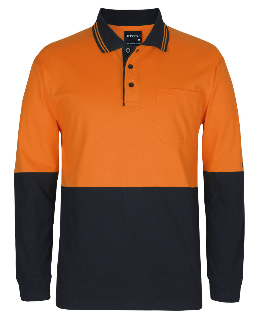 6CPHL-Jb'S Hi Vis L/S Cotton Polo