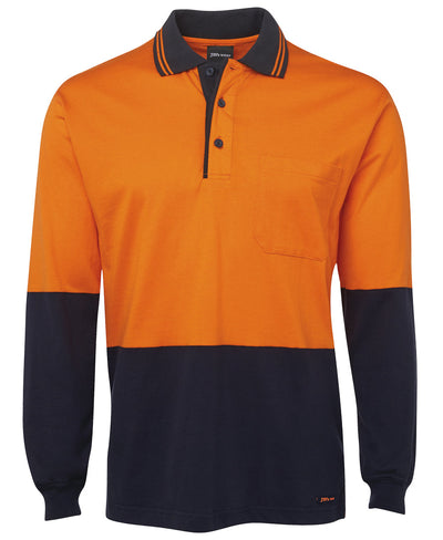 6CPHL-Jb'S Hi Vis L/S Cotton Polo