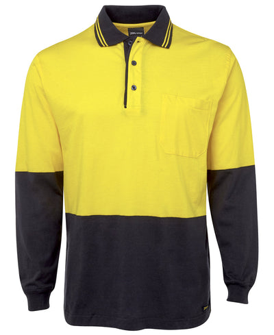 6CPHL-Jb'S Hi Vis L/S Cotton Polo