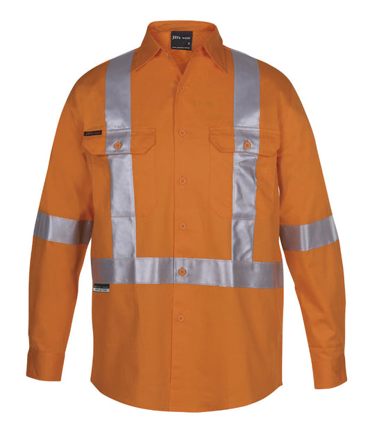 6DCBL-Jb'S Hi Vis (D+N) L/S 150G Cross Back Tape Shirt