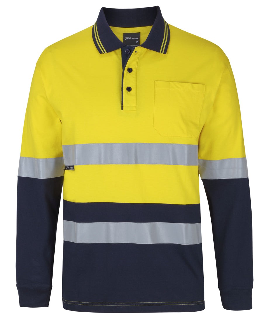 6DCPL-Jb'S Hi Vis (D+N) L/S Cotton Polo
