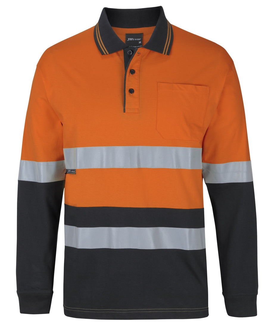 6DCPL-Jb'S Hi Vis (D+N) L/S Cotton Polo