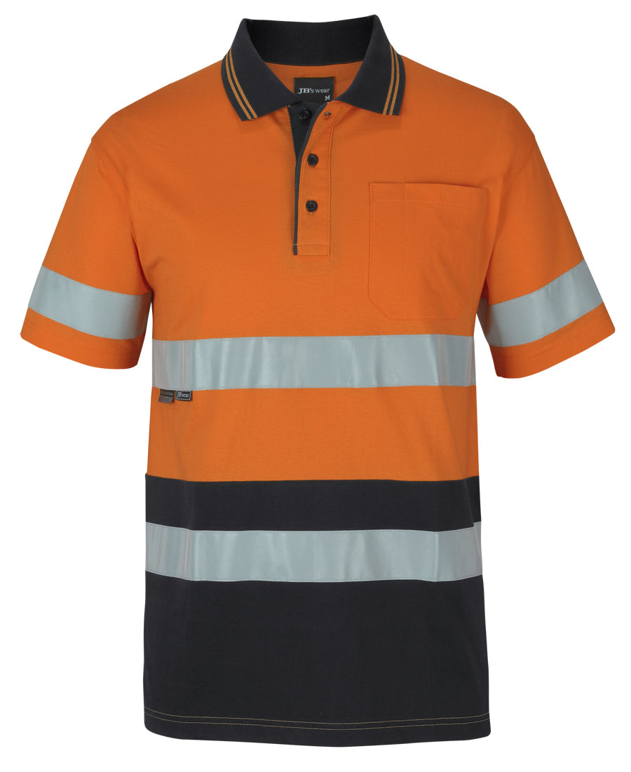 6DCPS-Jb'S Hi Vis (D+N) S/S Cotton Polo