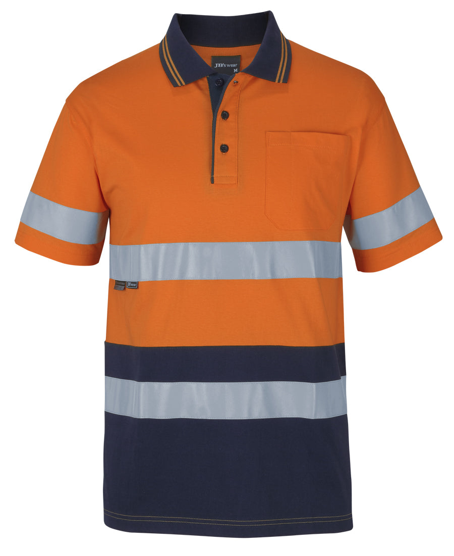 6DCPS-Jb'S Hi Vis (D+N) S/S Cotton Polo
