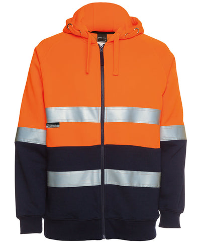 6DNH-Jb'S Hi Vis (D+N) Full Zip Fleecy Hoodie