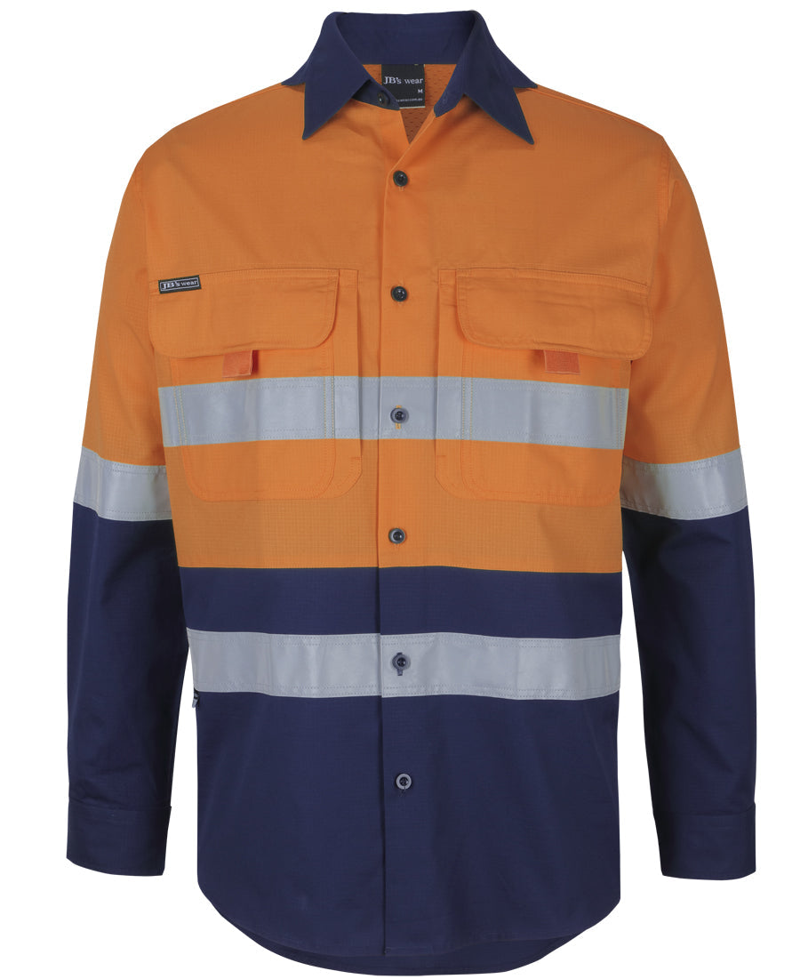 6DNRL-Jb'S Hi Vis (D+N) L/S Ripstop Fishing Shirt