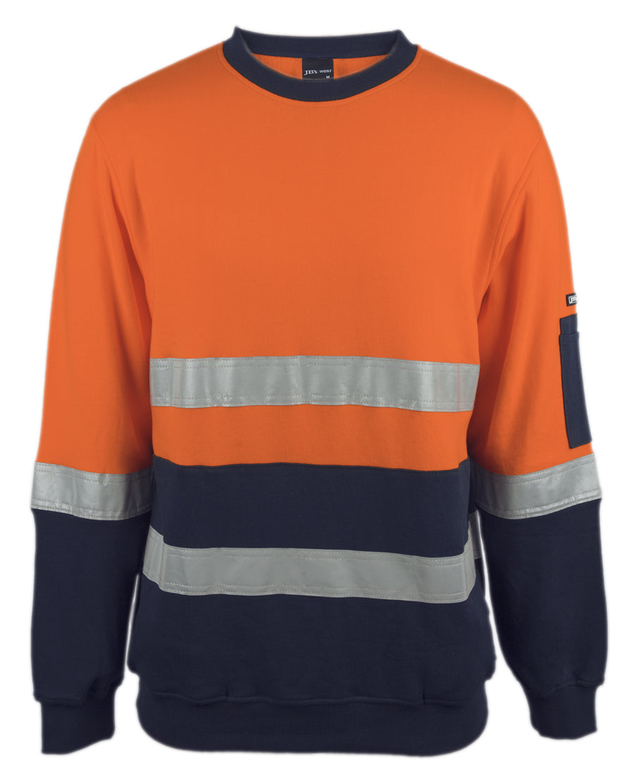 6DVCM-Jb'S Hi Vis 310 (D+N) Cotton Crew Neck Fleece