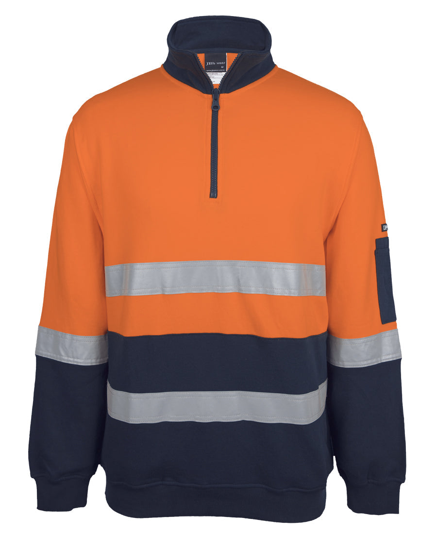 6DVFM-Jb'S Hi Vis 310 (D+N) Cotton 1/2 Zip Fleece