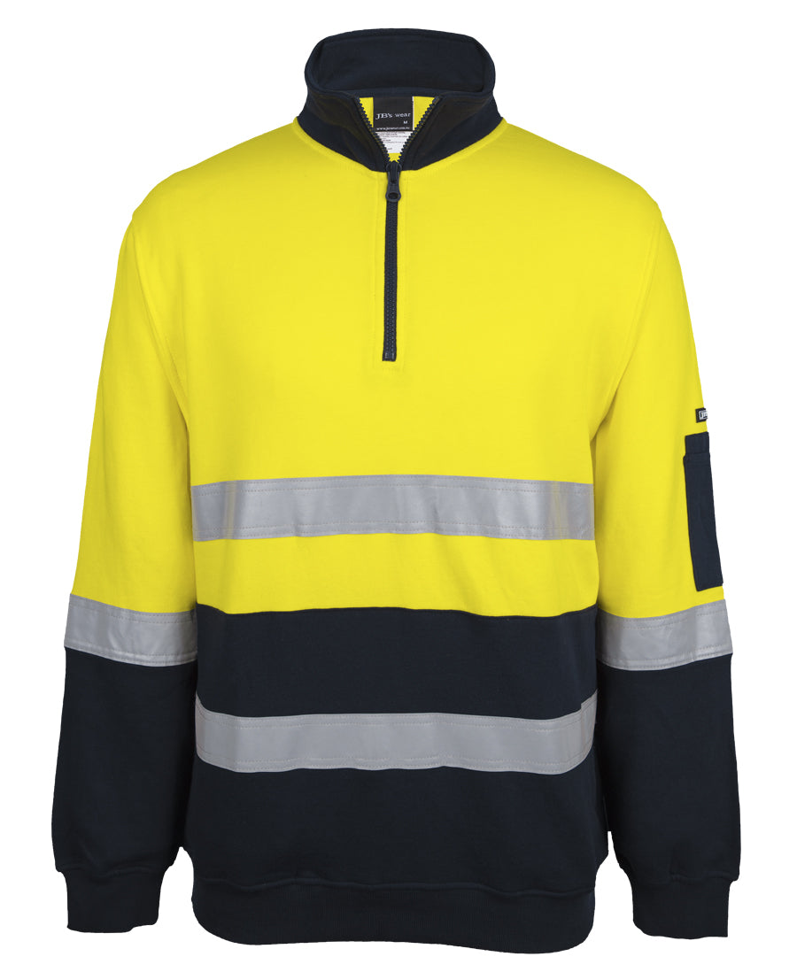6DVFM-Jb'S Hi Vis 310 (D+N) Cotton 1/2 Zip Fleece