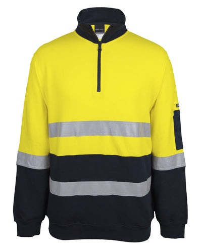 6DVFM-Jb'S Hi Vis 310 (D+N) Cotton 1/2 Zip Fleece