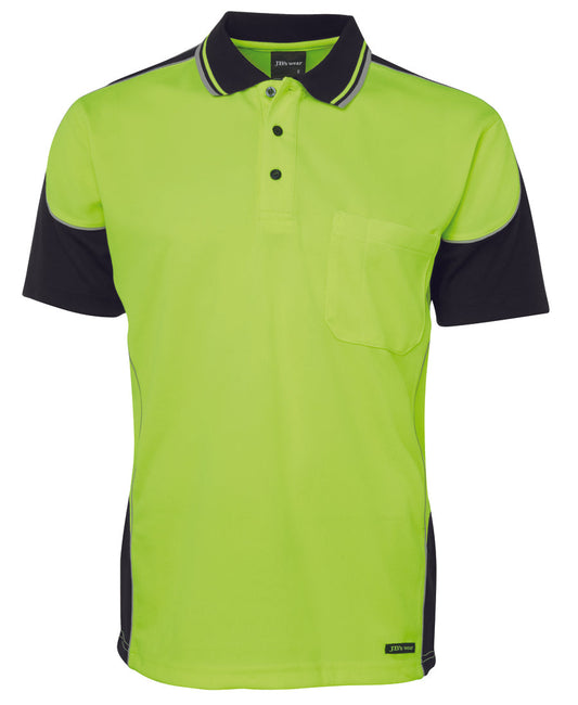 6HCP4-Jb'S Hi Vis 4602.1 S/S Contrast Piping Polo