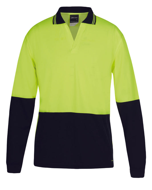 6HNBL-Jb'S Hi Vis 4602.1 L/S Non Button Polo
